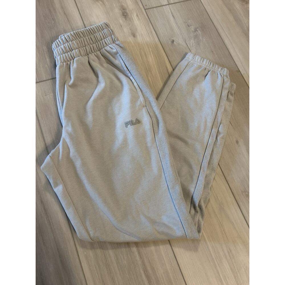 Fila Joggers Women’s XS Gray Sweatpants Elastic Waist Logo Track Pants Comfy